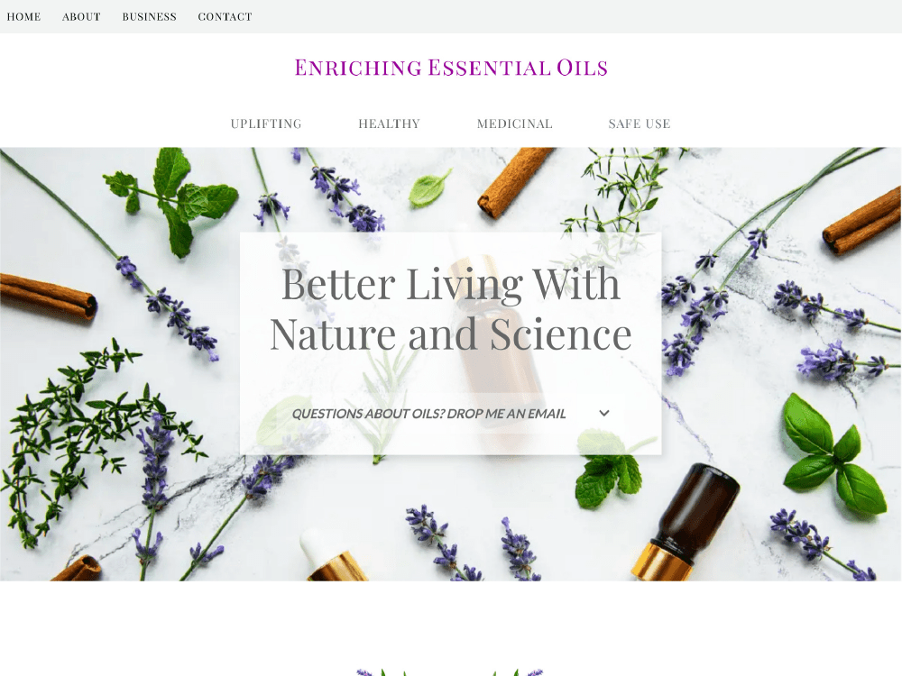 Enriching Essential Oils Website