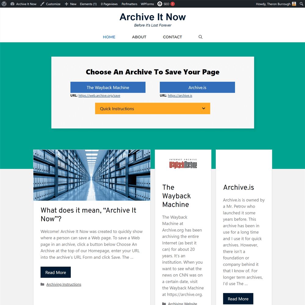 ArchiveItNow.com Homepage